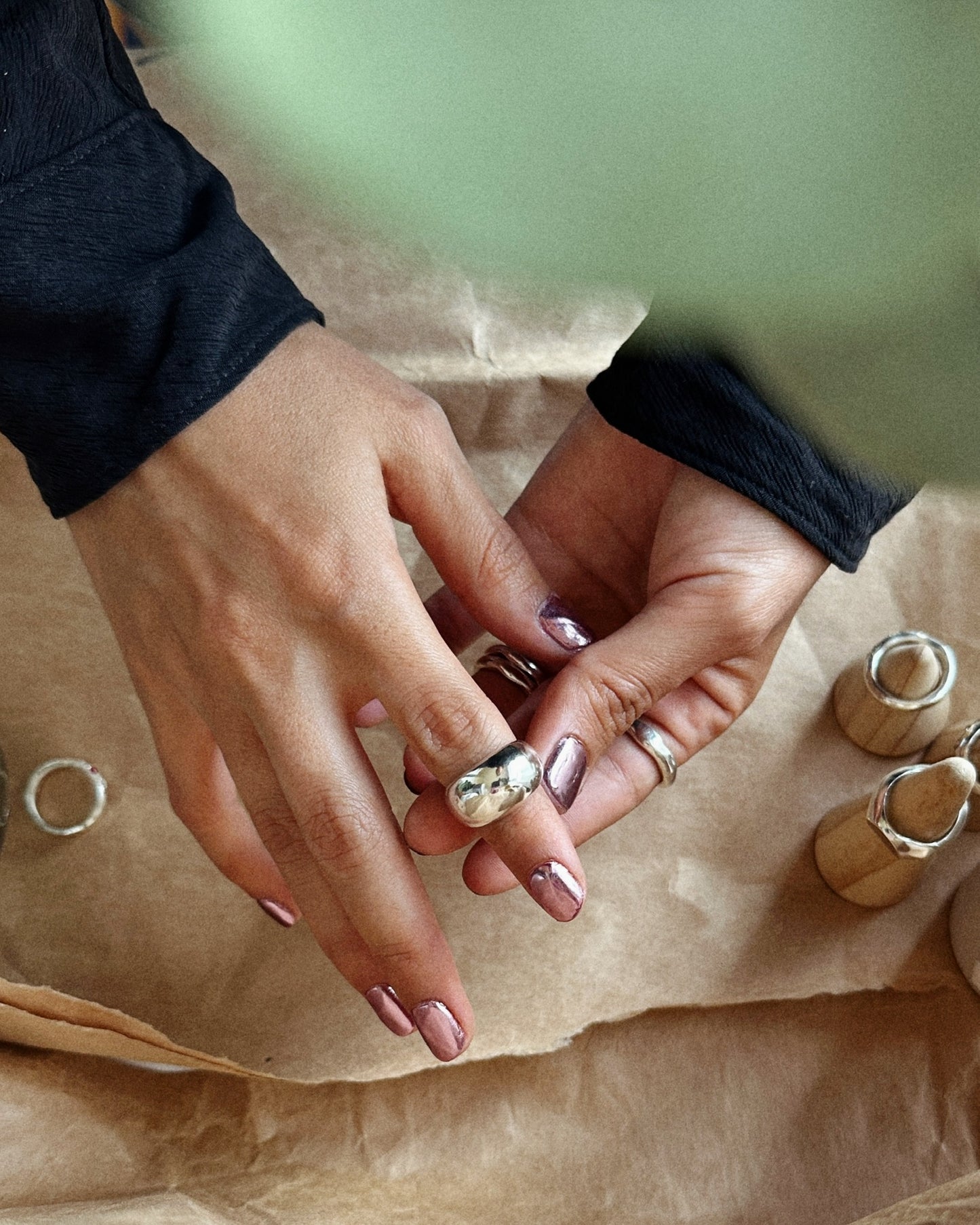 Bold Dome Ring - Silver Bubble