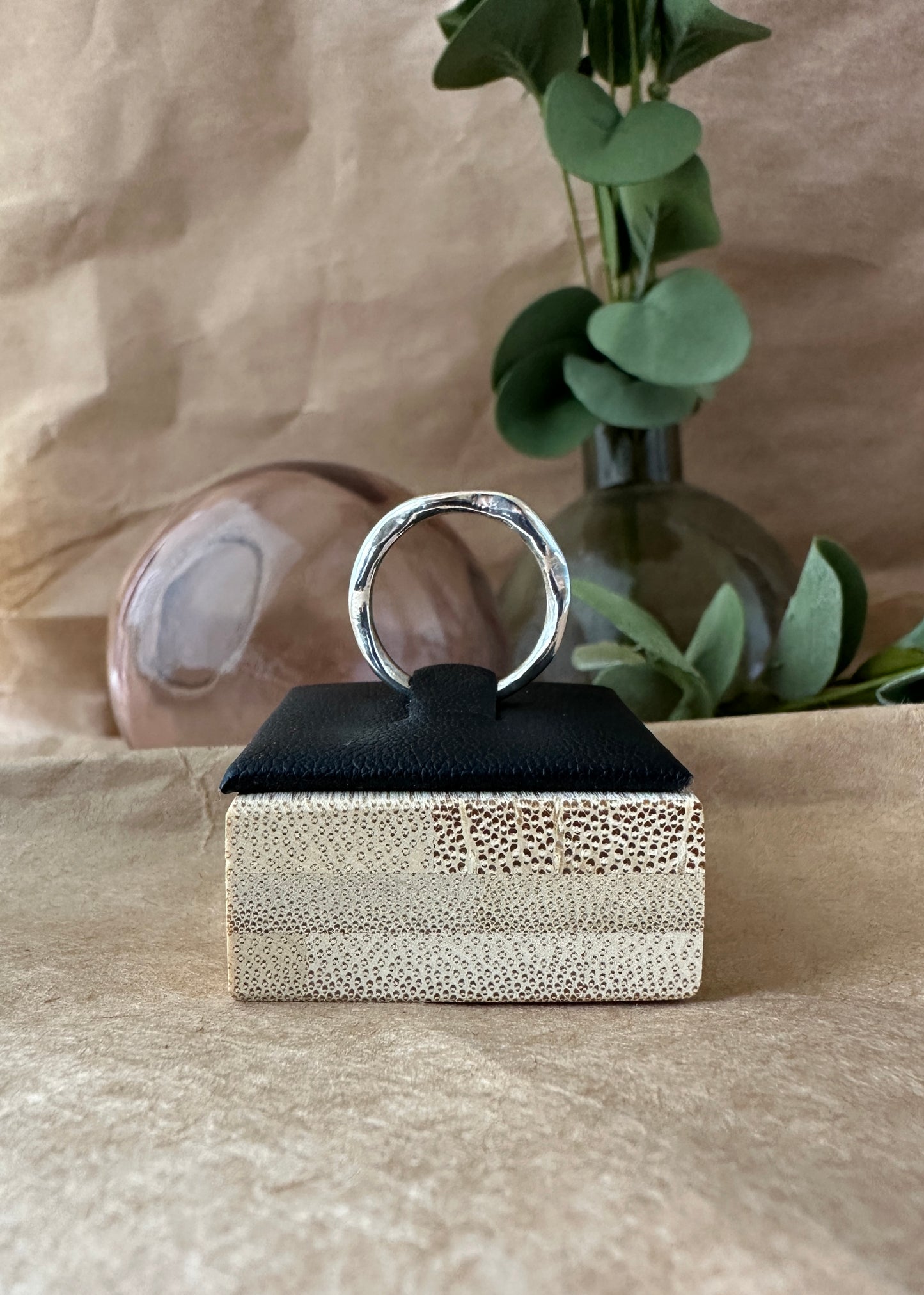 Molten Silver Stacker - Impression Band