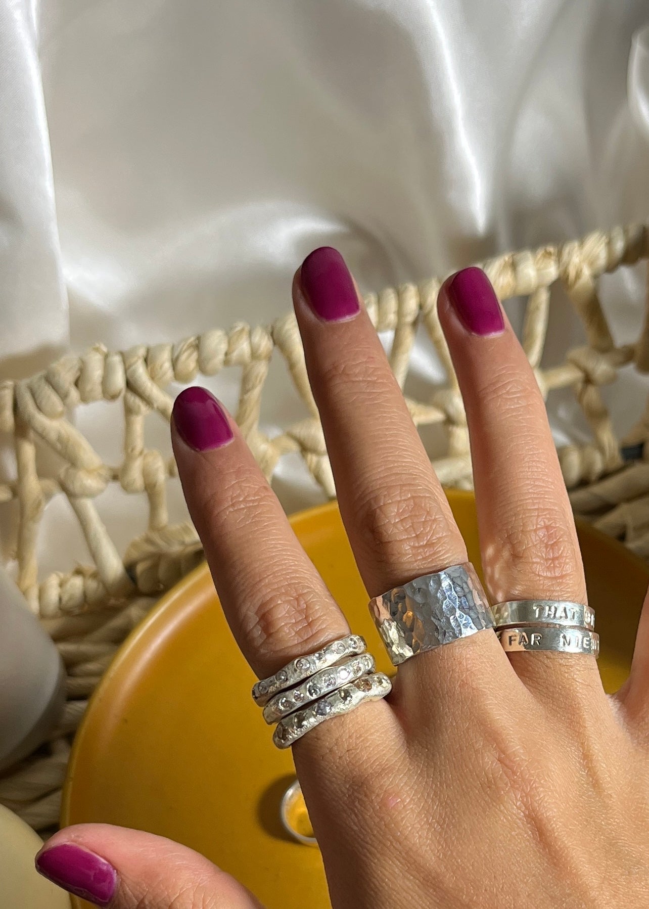 Hammered Silver Band