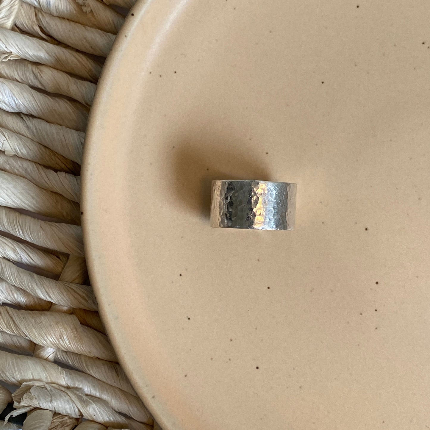 Hammered Silver Band