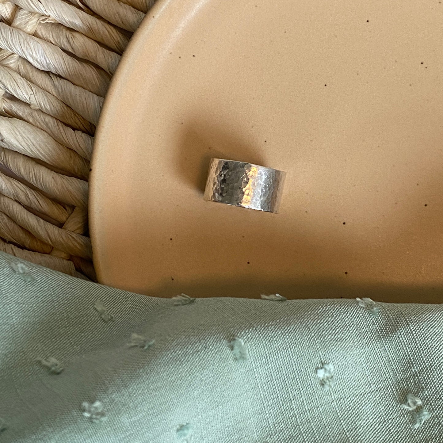 Hammered Silver Band