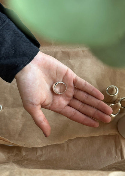 Bold Dome Ring - Silver Bubble