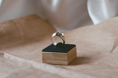 Bold Dome Ring - Silver Bubble