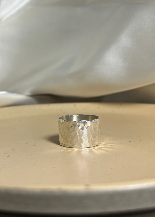 Hammered Silver Band