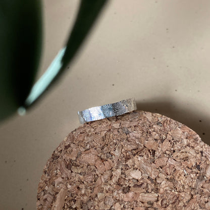 Floral Stamped Ring Band