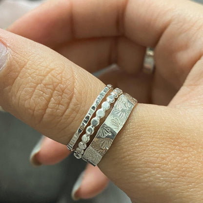 Floral Stamped Ring Band